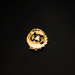 18K Insignia Oro Amarillo Ciencias Economicas 18 X 17 Mm