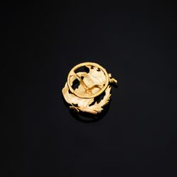 18K Insignia Oro Amarillo Ciencias Exactas ( Matematicas ) 17 X 14 Mm