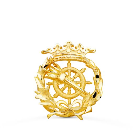 18K Insignia Oro Amarillo Ciencias Politicas 17 X 14 Mm