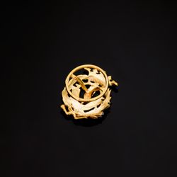 18K Insignia Oro Amarillo Ciencias Politicas Y Economicas 18 X 14 Mm