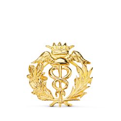 18K Insignia Oro Amarillo Comercio. 16 X 16 Mm