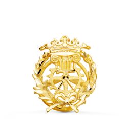 18K Insignia Oro Amarillo Delineante 17 X 14 Mm