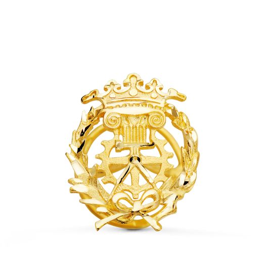 18K Insignia Oro Amarillo Delineante 17 X 14 Mm