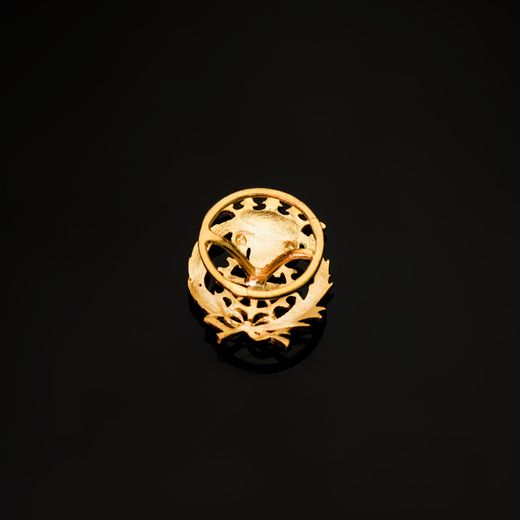 18K Insignia Oro Amarillo Delineante 17 X 14 Mm