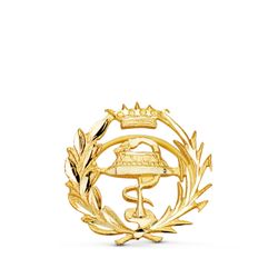 18K Insignia Oro Amarillo Farmacia. 15 X 15 Mm