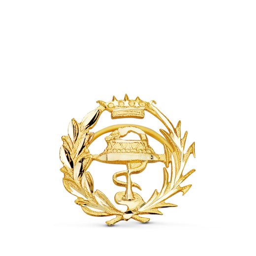 18K Insignia Oro Amarillo Farmacia. 15 X 15 Mm