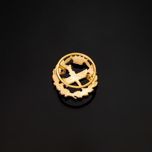 18K Insignia Oro Amarillo Filosofia. 15 X 15 Mm