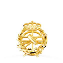 18K Insignia Oro Amarillo Informatica 18 X 15 Mm