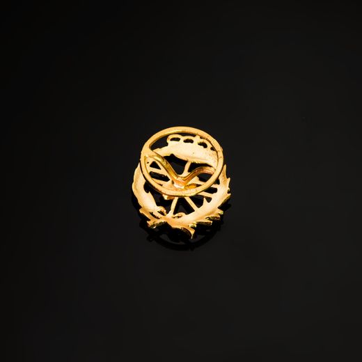 18K Insignia Oro Amarillo Informatica 18 X 15 Mm