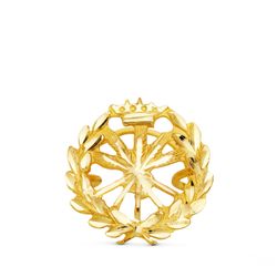 18K Insignia Oro Amarillo Ingeniero Agronomo. 15 X 15 Mm