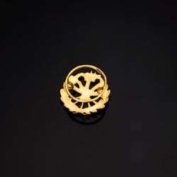 18K Insignia Oro Amarillo Ingeniero Agronomo. 15 X 15 Mm
