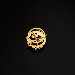 18K Insignia Oro Amarillo Ingeniero De Minas 17 X 14 Mm