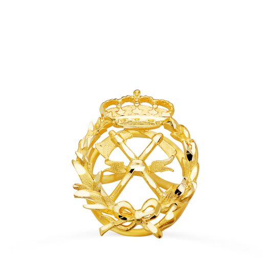 18K Insignia Oro Amarillo Ingeniero De Montes 17 X 14 Mm