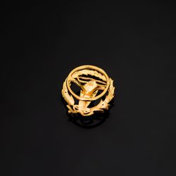 18K Insignia Oro Amarillo Ingeniero Electronico 16 X 14 Mm