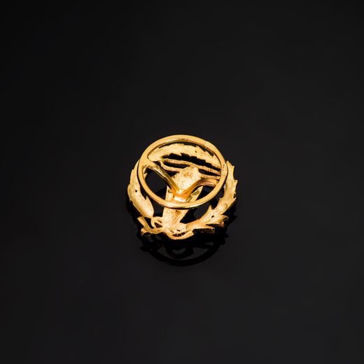 18K Insignia Oro Amarillo Ingeniero Electronico 16 X 14 Mm