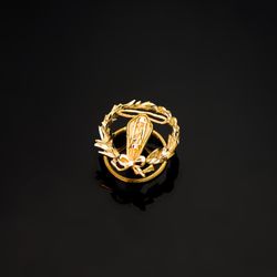 18K Insignia Oro Amarillo Ingeniero Electronico 16 X 14 Mm