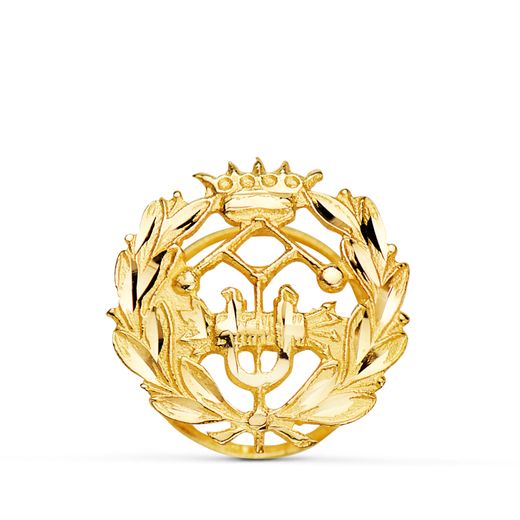 18K Insignia Oro Amarillo Ingeniero Industrial. 15 X 15 Mm