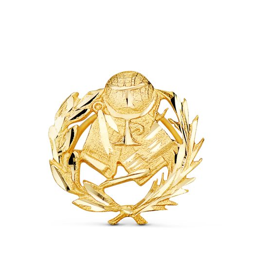 18K Insignia Oro Amarillo Magisterio. 15 X 15 Mm