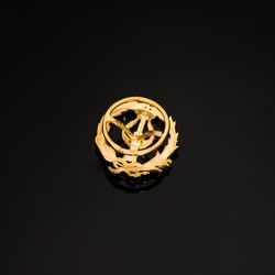 18K Insignia Oro Amarillo Musico 16 X 14 Mm