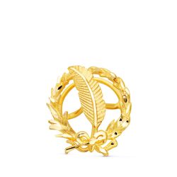 18K Insignia Oro Amarillo Periodismo 17 X 14 Mm