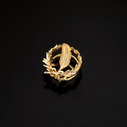 18K Insignia Oro Amarillo Periodismo 17 X 14 Mm