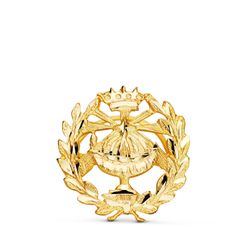 18K Insignia Oro Amarillo Quimica. 15 X 15 Mm