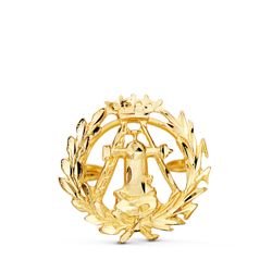 18K Insignia Oro Amarillo Topografo. 16 X 16 Mm