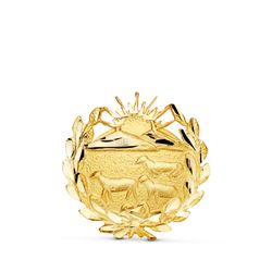 18K Insignia Oro Amarillo Veterinaria. 15 X 15 Mm