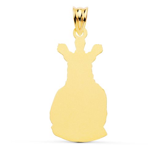 18K Medalla Oro Amarillo Cristo Cautivo Silueta 28X16 Mm