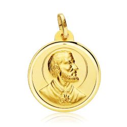 18K Medalla Oro Amarillo San Francisco Javier 22 Mm
