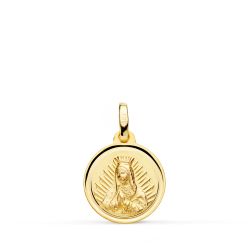 18K Medalla Oro Amarillo Virgen De Guadalupe 14 Mm