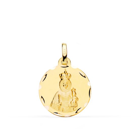 18K Medalla Oro Amarillo Virgen De La Fuensanta 18 Mm 2.15