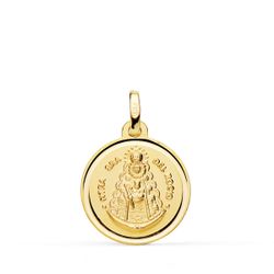 18K Medalla Oro Amarillo Virgen Del Rocio Bisel 18 Mm