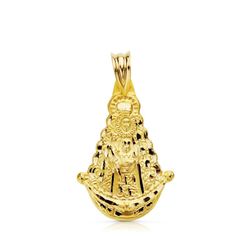 18K Medalla Oro Amarillo Virgen Del Rocio Silueta 25X20 Mm