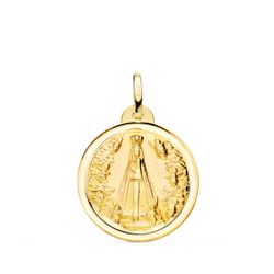 18K Medalla Oro Amarillo Virgen Ntra Sra De Begoña 20 Mm Bisel