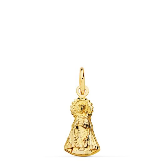 18K Medalla Silueta Virgen Desamparados Oro Amarillo 15X8 Mm