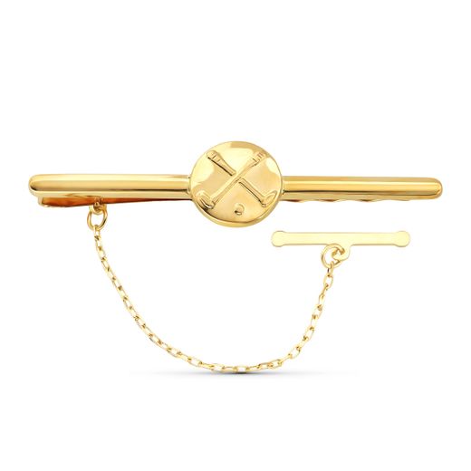 18K Pisacorbata Clip De Corbata Oro Amarillo Golf 55X14 Mm