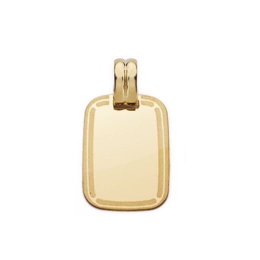 18K Placa Chapa Oro Amarillo Marco 20X14 Mm