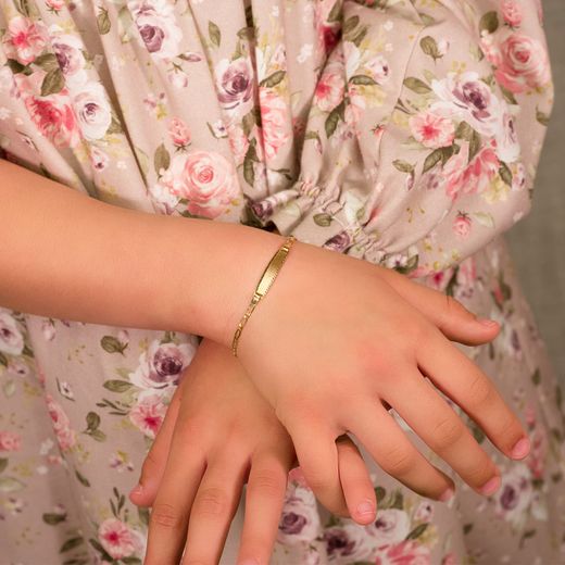 18K Pulsera Esclava Oro Amarillo Cartier 1X1 17Cm