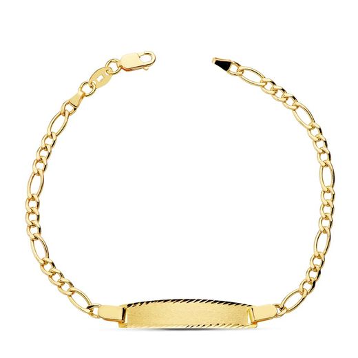 18K Pulsera Esclava Oro Amarillo Cartier 3X1 17Cm