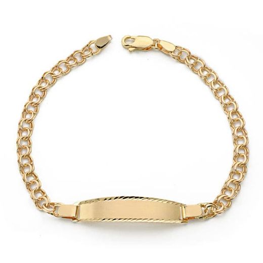 18K Pulsera Esclava Oro Amarillo Hungara 18Cm