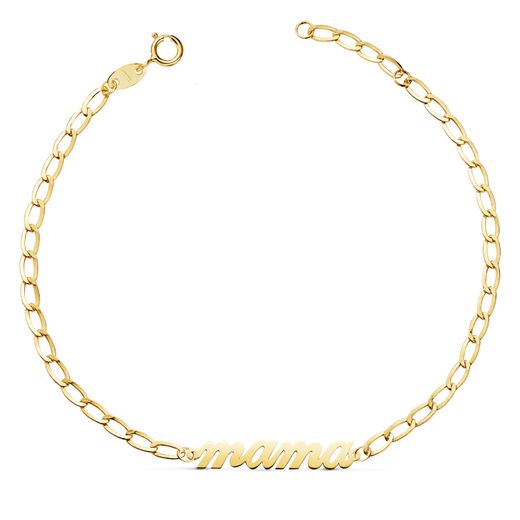 18K Pulsera Oro Amariillo Mama Cadena Bilbao 2.5Mm. Largo: 20Cm