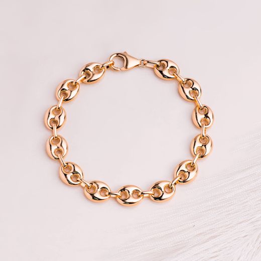 18K Pulsera Oro Amarillo Calabrote Hueco Ancho: 10 Mm. Largo: 21Cm