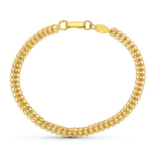 18K Pulsera Oro Amarillo Caraqueña