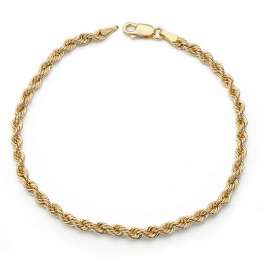 18K Pulsera Oro Amarillo Cordon Salomonico. Ancho 3,3 Mm Largo 19,5 Cm