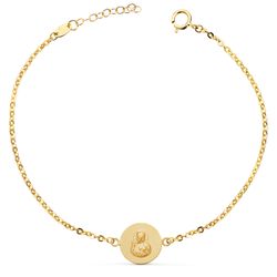 18K Pulsera Oro Amarillo Escapulario Oro Amarillo 12 Mm. Largo: 18 2 Cm