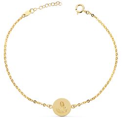18K Pulsera Oro Amarillo Escapulario Oro Amarillo 12 Mm. Largo: 18 2 Cm