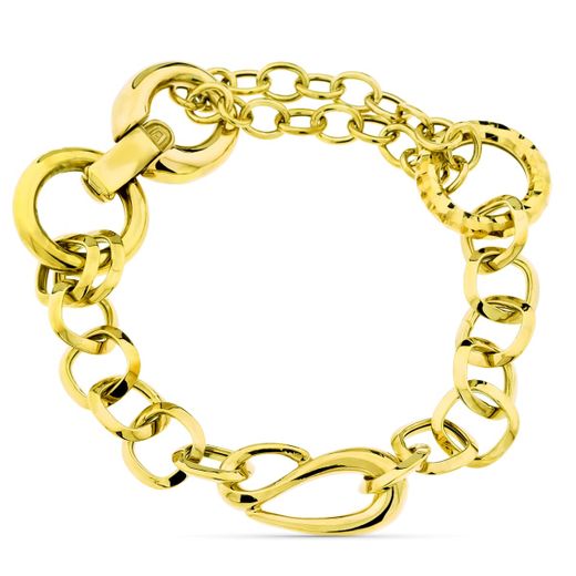 18K Pulsera Oro Amarillo Eslabones 14.35 Gr