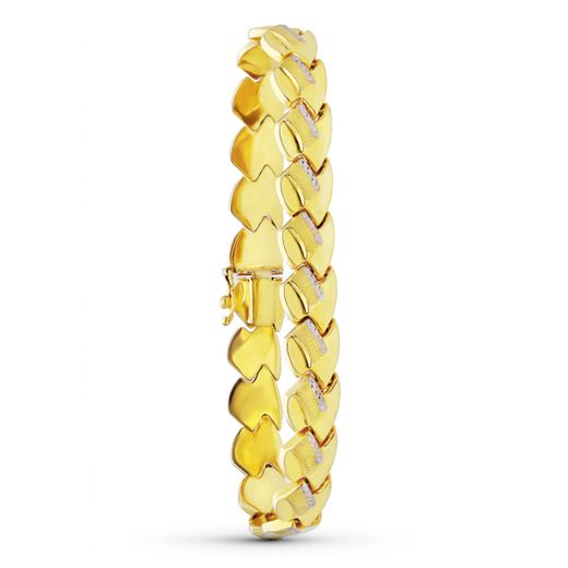 18K Pulsera Oro Amarillo Estampacion 20Cm