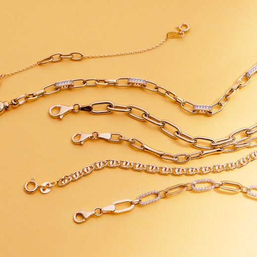 18K Pulsera Oro Amarillo Hueca Doble Eslabon Ancho: 3,5 Mm. Largo: 19Cm